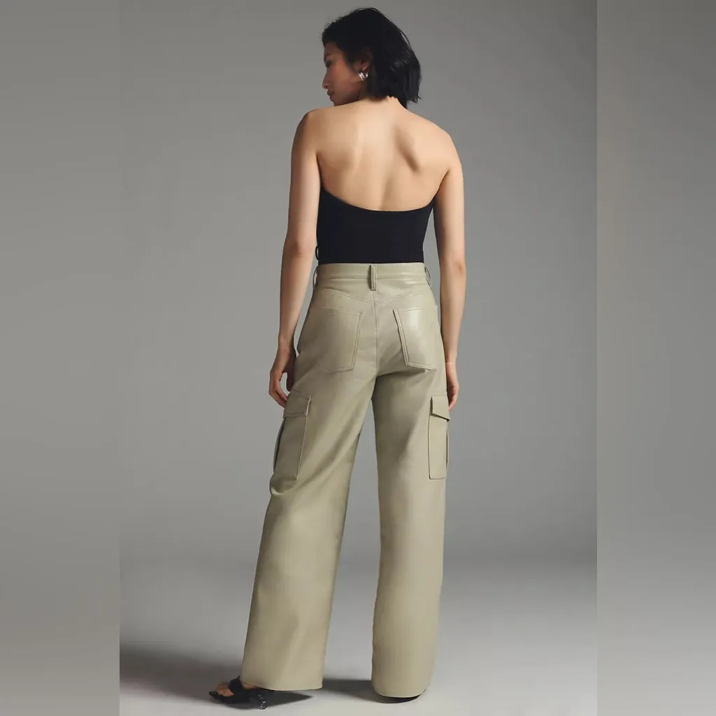 AGOLDE Leather Minka Cargo in Toast - Image 5