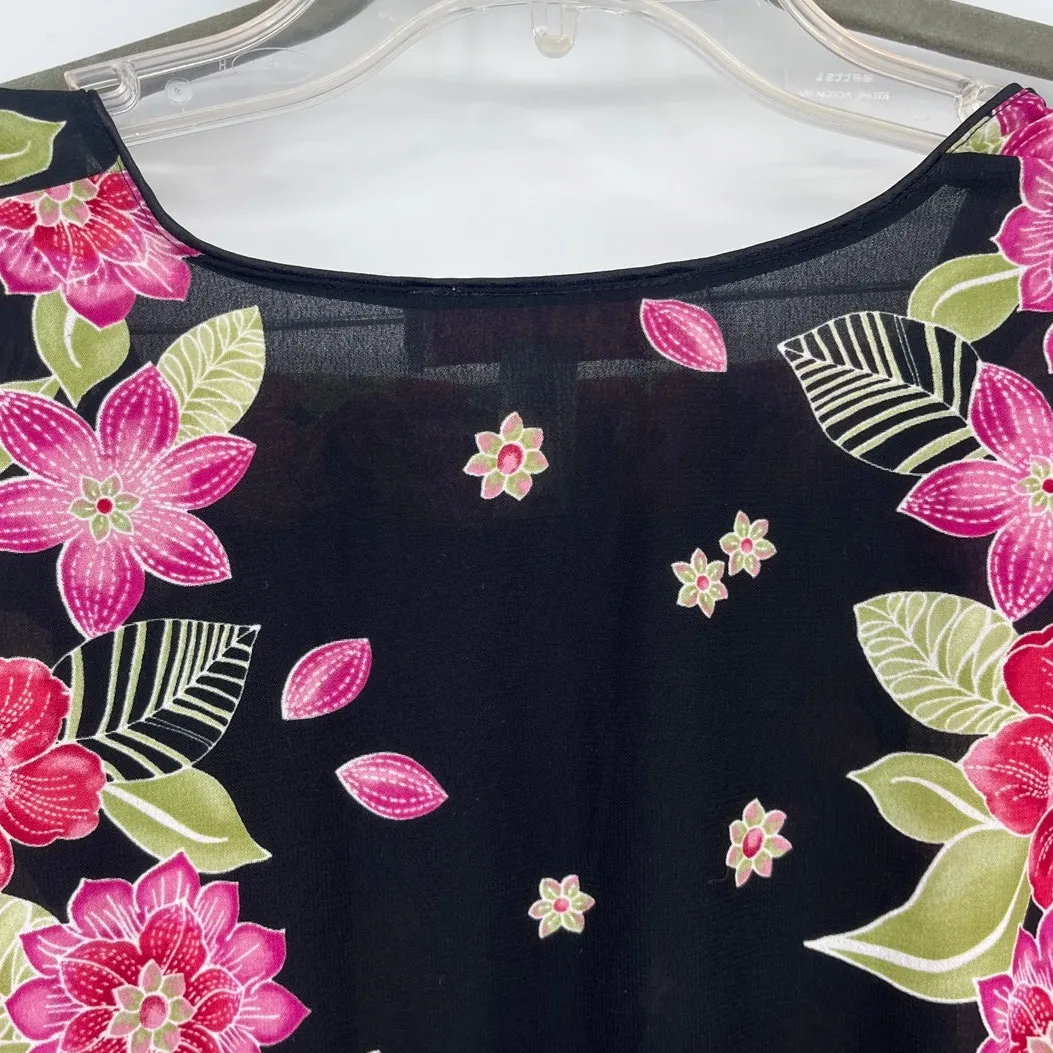 Vtg 90s Oscar De La Renta Pink Label Floral Womens Pajamas Sz M Romantic Cottage - Image 6