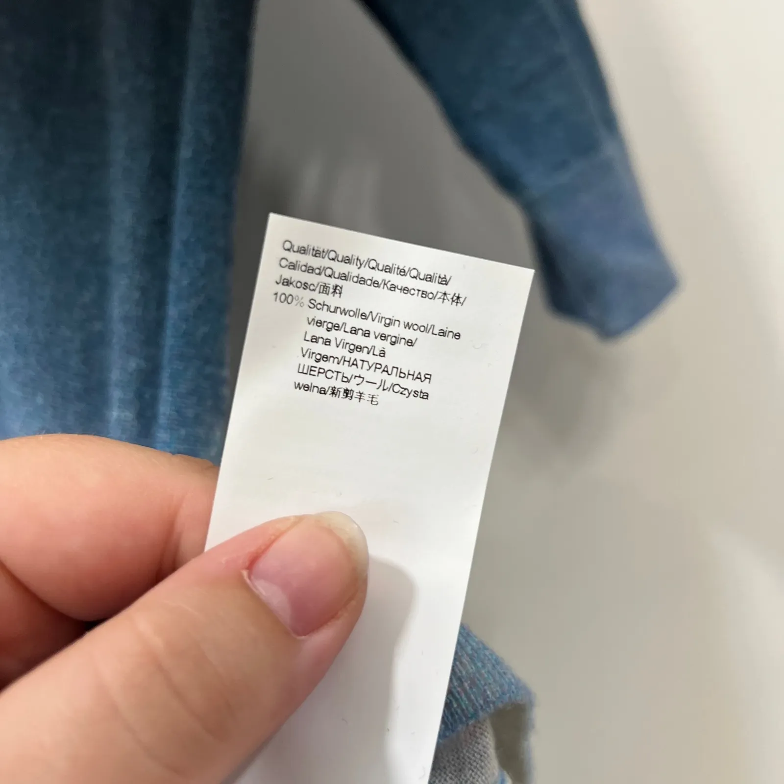 Boss Hugo Boss Womens‎ Sweater XS Blue Knit Ombre Half Sleeve Crewneck $258 Wool - Image 4