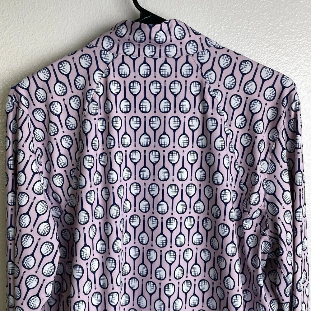 San Soleil Womens Jacket XL Pink Top Full Zip Long Sleeve Tennis Stretch UPF UV - Image 8