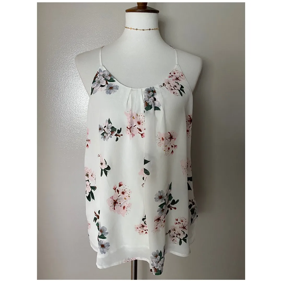 floral silk tank top - Image 6