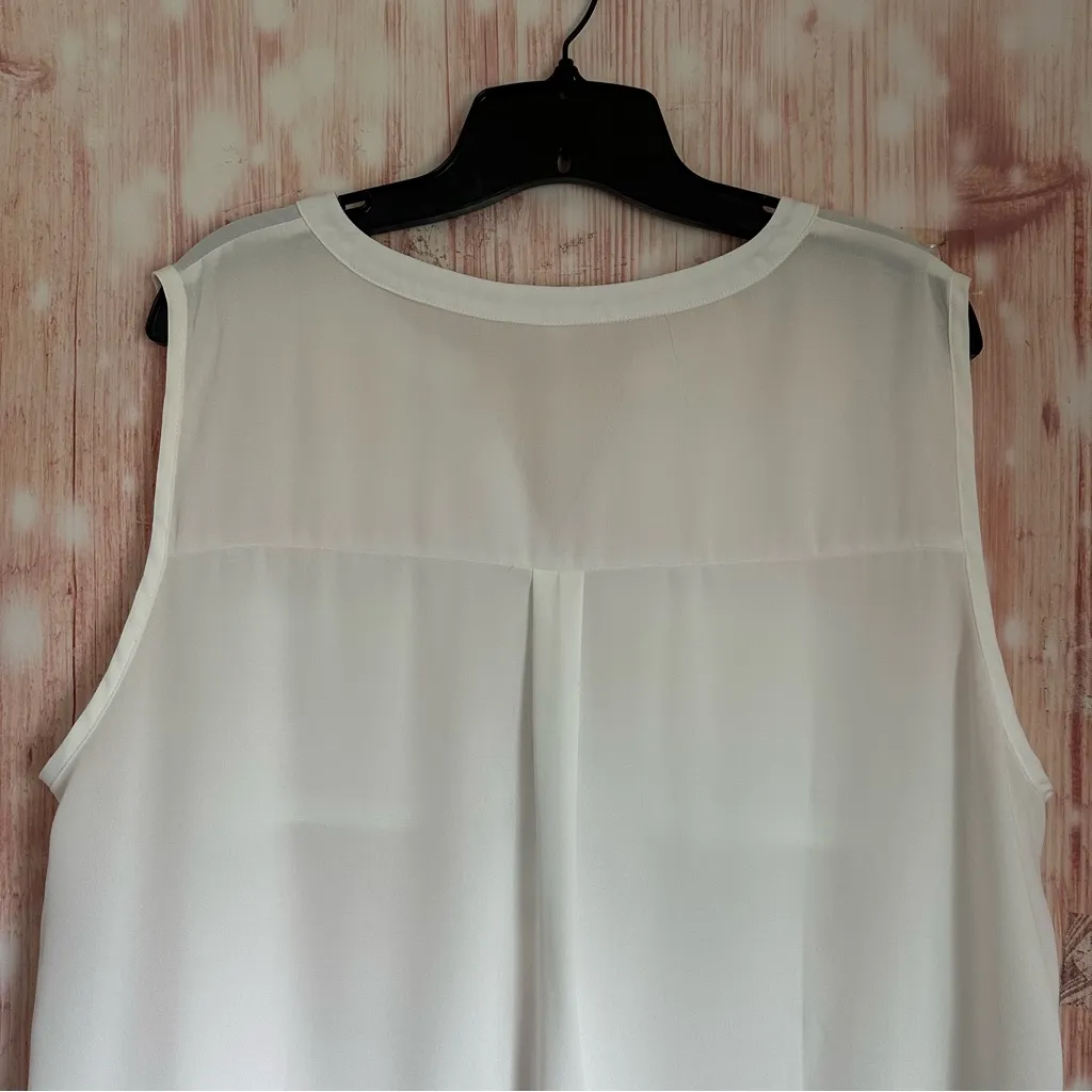 Honey Punch White Sleeveless Neon Trim Blouse - Image 8