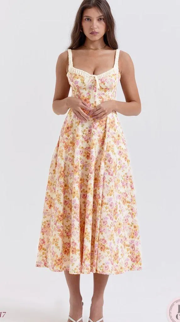 House of CB Sabrina Floral Midi Dress size medium - Image 2