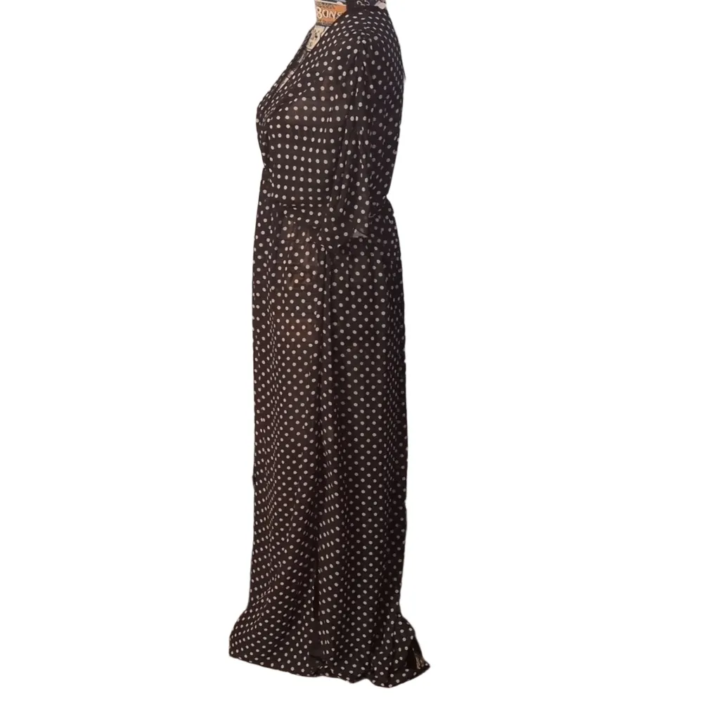 Sweat Pea For New York And Company Polka Dot Sheer Maxi Dress Size Small - Image 2