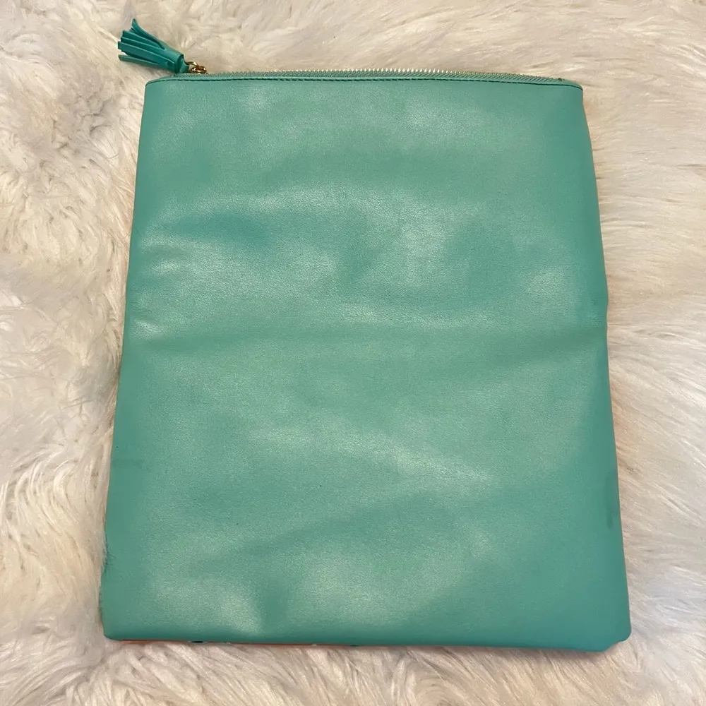 Rachel Pally Canvas and Vegan Leather Fold Over Clutch Travel Bag Tablet Case - Image 3