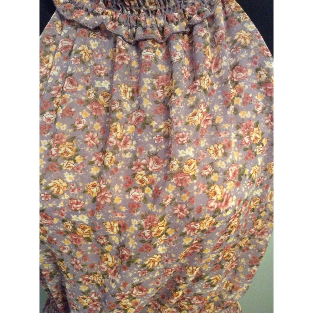 Floral Sleeveless High Smocked  Girlcore Cottage M Romantic West Kei - Image 8