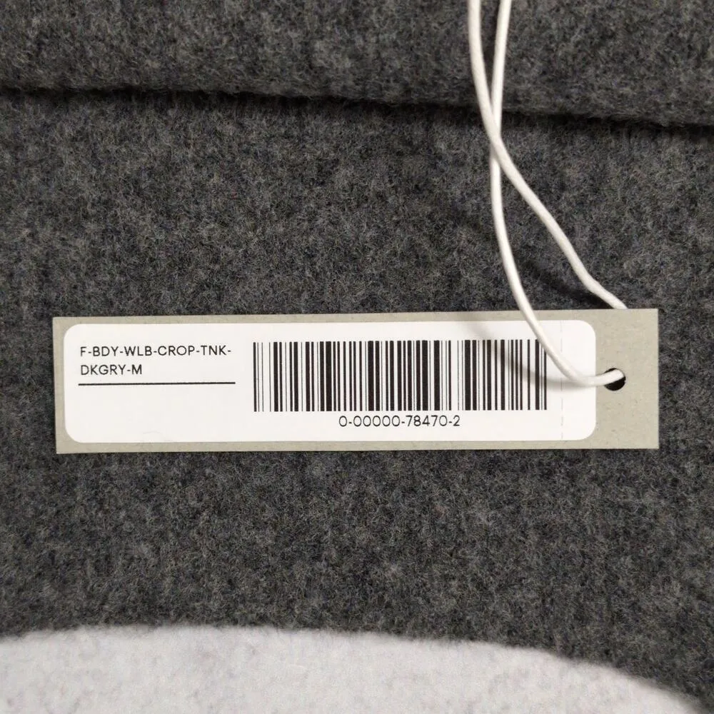 Everlane Cozy Stretch Tank Top Heathered Charcoal Grey Yak Hair Blend Size M New - Image 9