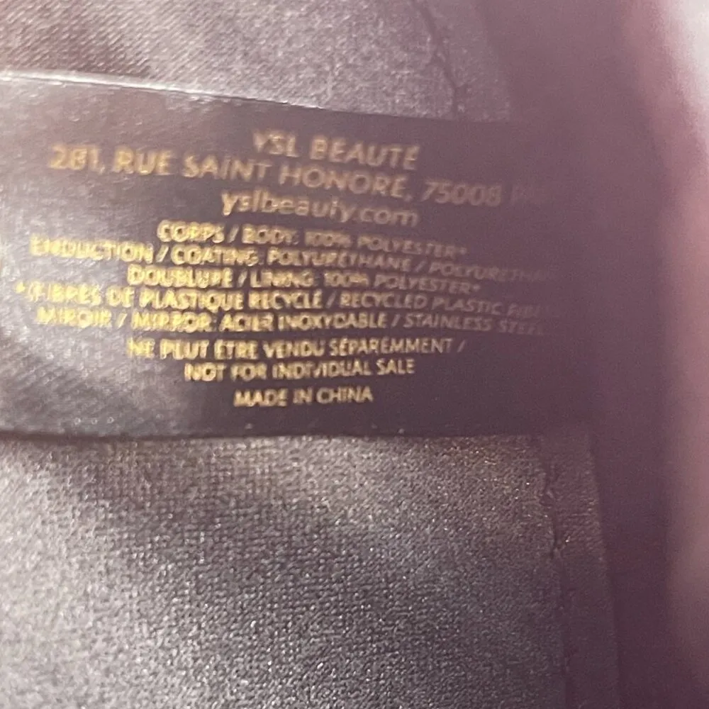 Yves Saint Laurent YSL Beaute Heart Shaped Makeup Pouch w/ Mirror Pink - NEW - Image 5