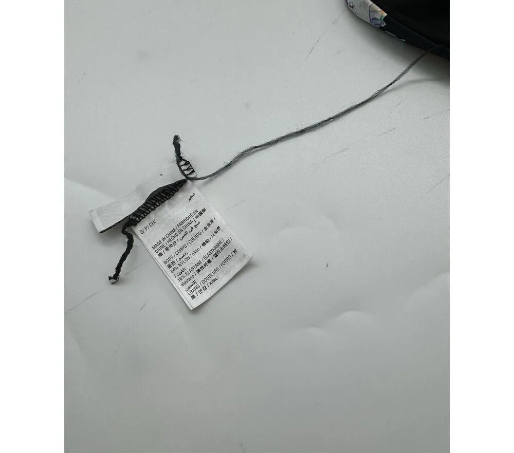 NWD Bar III Black Shirred Side Purple Floral Bikini Swimsuit Bottom Size Small - Image 5