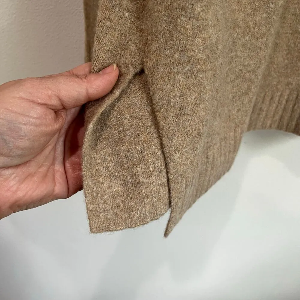 J. Crew Factory Extra Soft Tan Turtleneck Long Sleeve Sweater Tunic Size S - Image 5