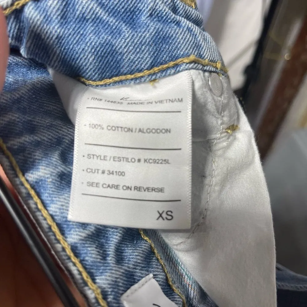 Kancan Estilo XS Distressed Pastel Thread Denim Cut - Image 2