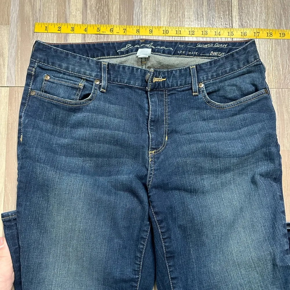 Eddie Bauer Slightly Curvy, Boot Cut Jeans, Size 12S - Image 4