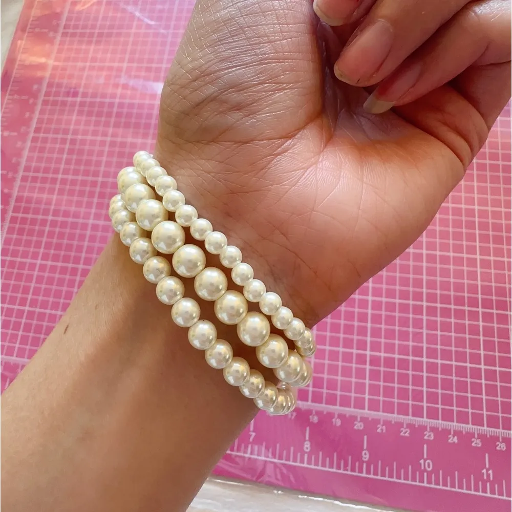 Anne Klein tripped pearls bracelets - Image 5