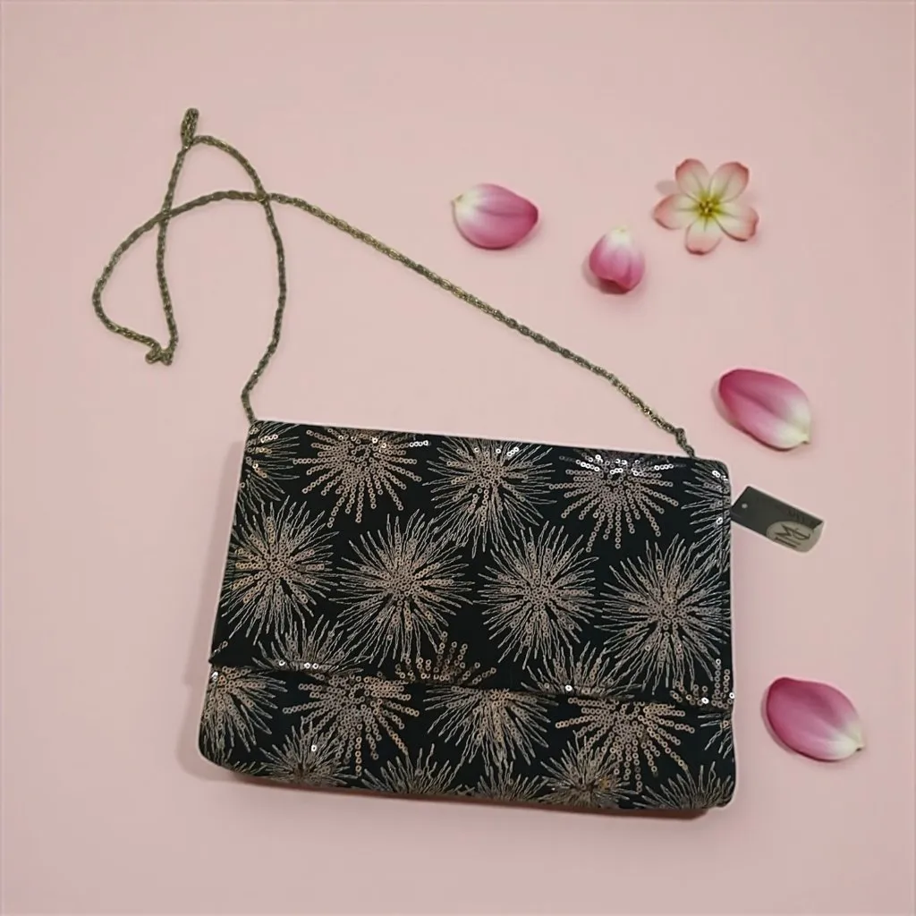 JESSICA MCCLINTOCK Starburst Sequin Crossbody Bag NEW NWT - Image 1