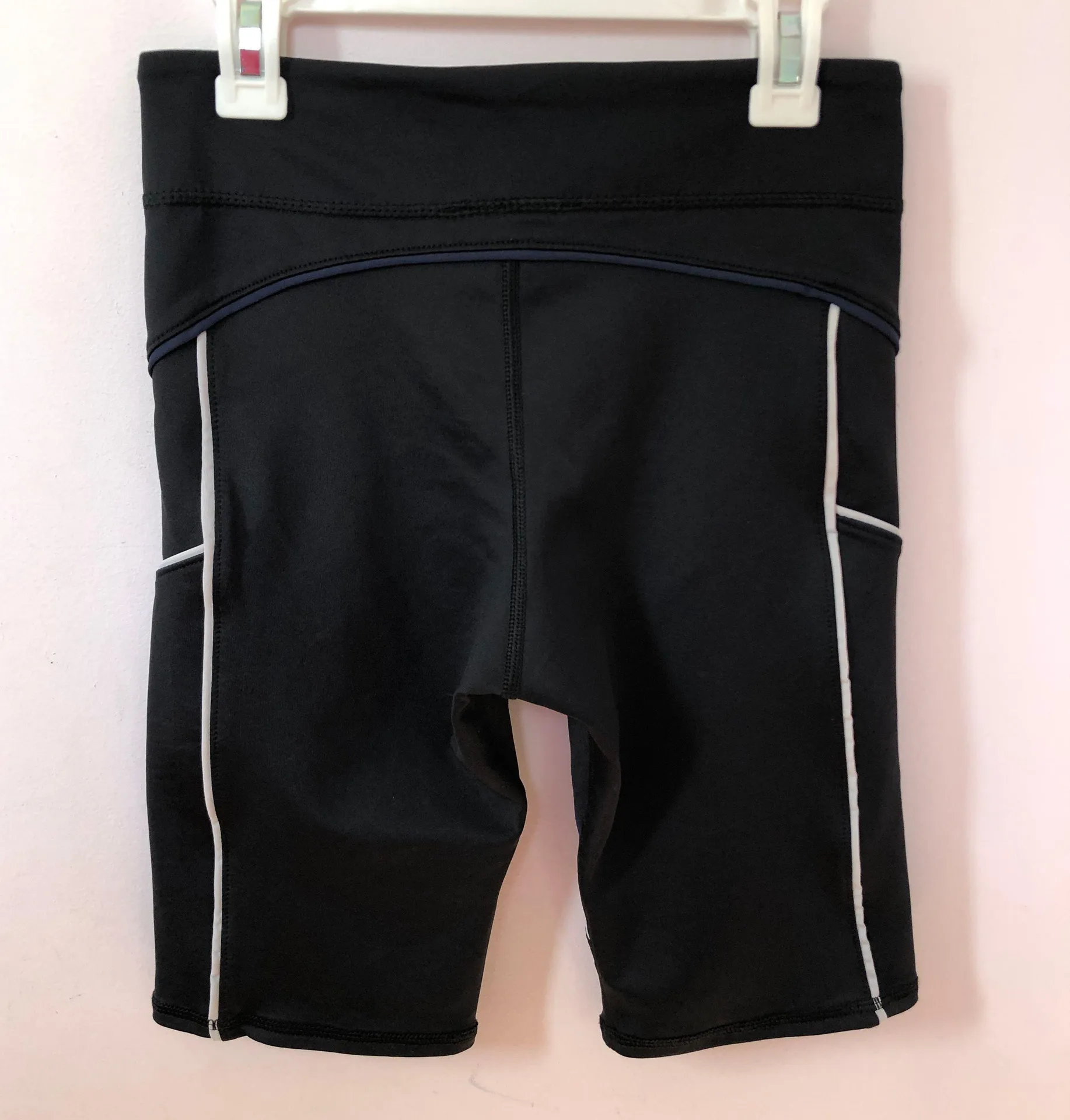 Black Seamed Biker Shorts - Image 5