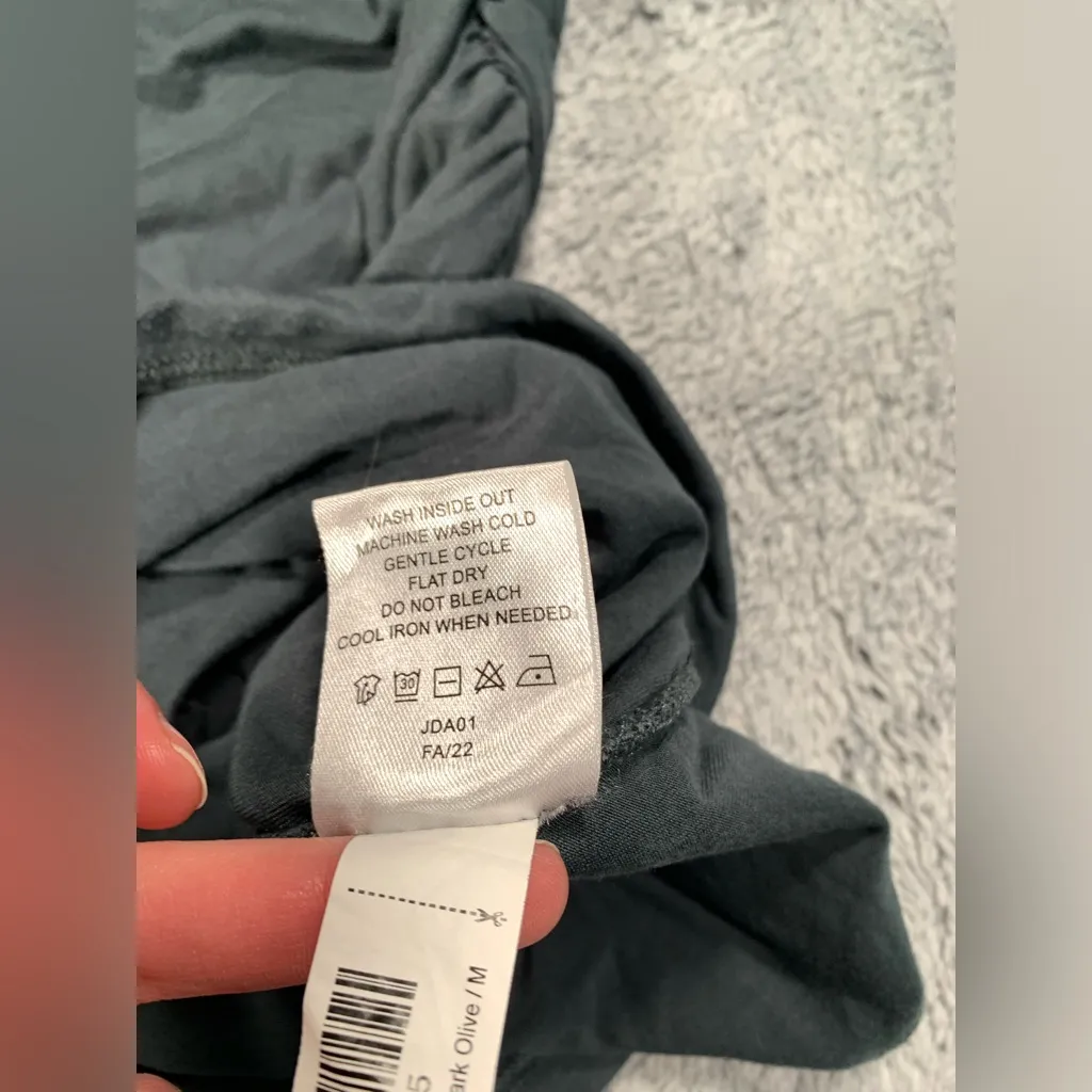 Quince tencel jersey maternity ruched dress dark olive medium - Image 4