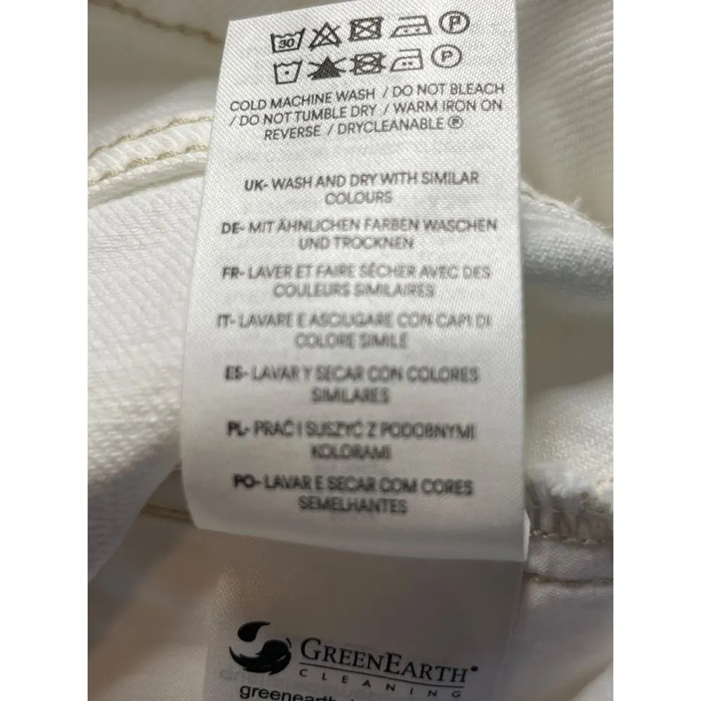 Boden Rigid Beach Shorts Ecru/white Denim Cut Off Shorts Womens NWT Size 29 White - Image 6