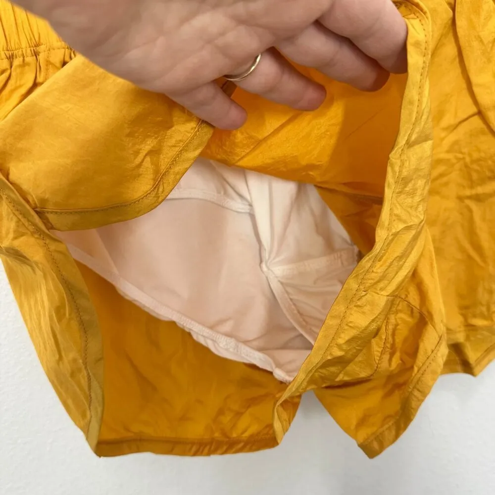 Free People FP Movement Size M The Way Home‎ Golden Yellow Shorts Running Active Gold Size M - Image 7