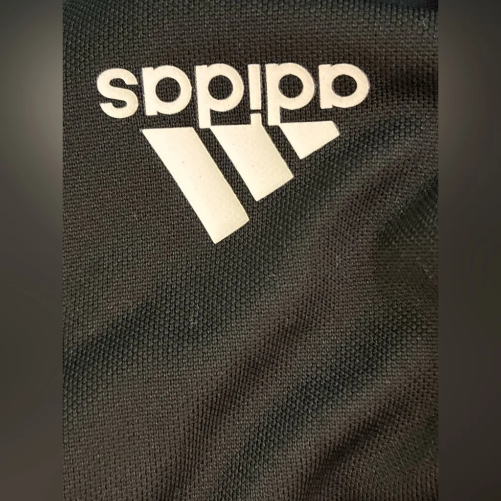 Adidas Womens Black Joggers with White Stripes - Image 7