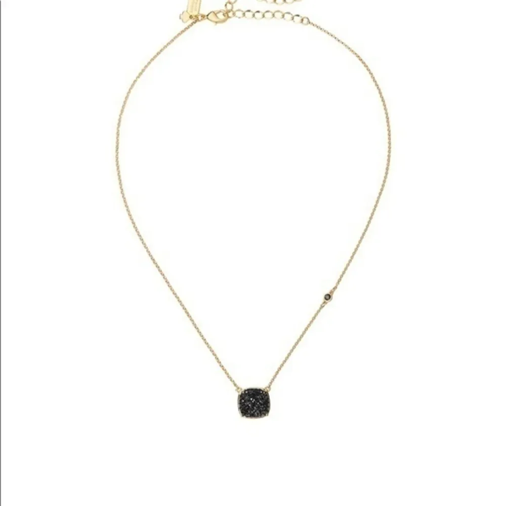 Kate Spade New York Black Pavé Stone Pendant Necklace Gold Tone NWT - Image 6