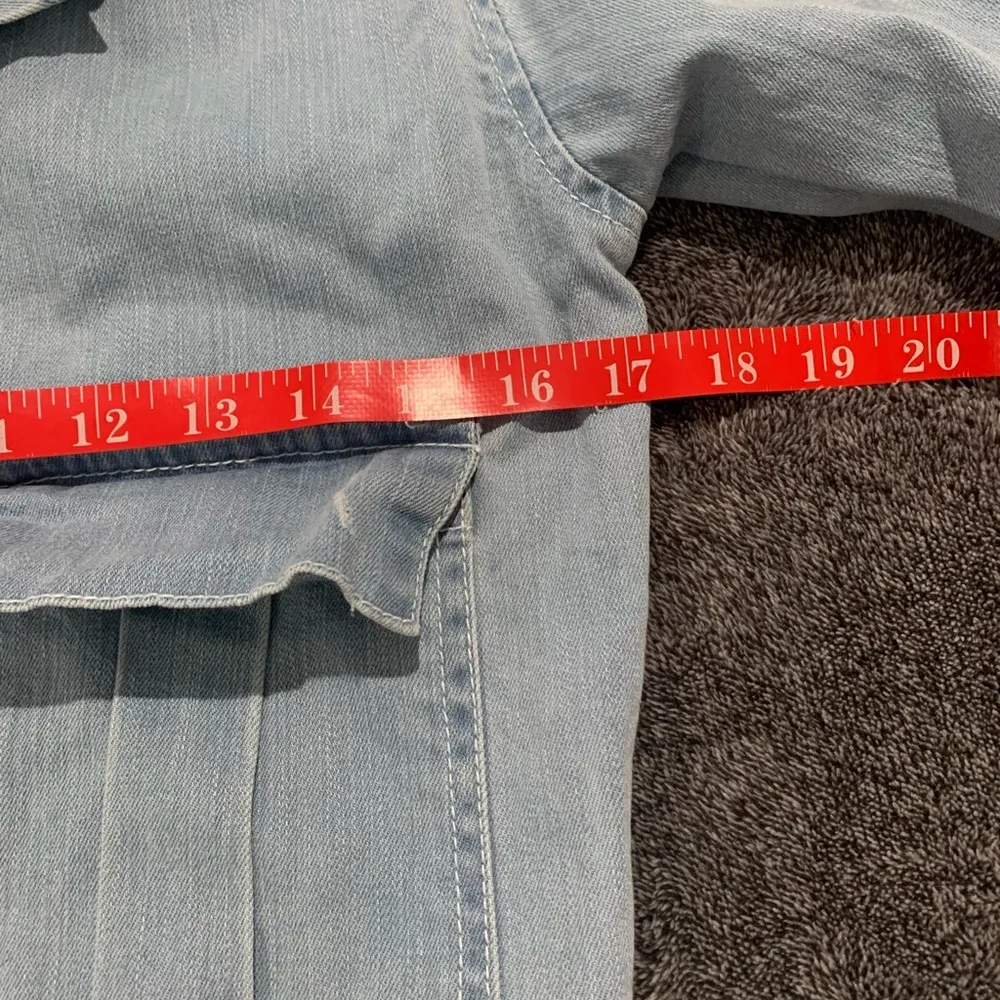 Pretty Little Thing Super Distressed Denim Shirtdress size 0 - Image 9