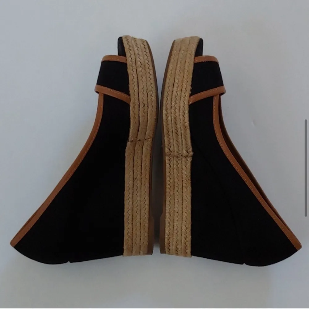 Tory Burch Majorca Espadrilles Peep Toe Wedge- Size 8.5 - Image 7