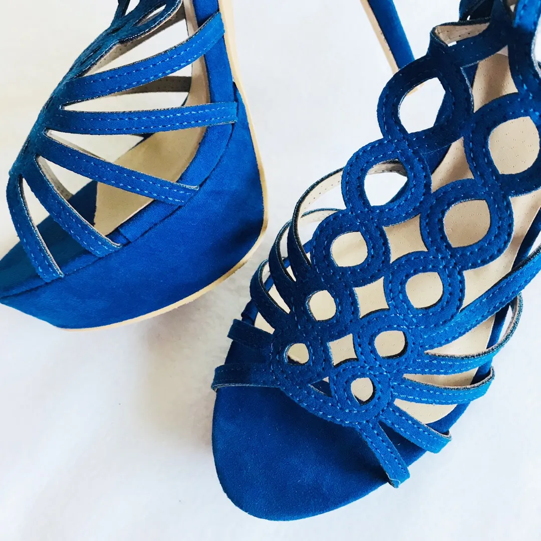 Blue Caged Heels - Image 2