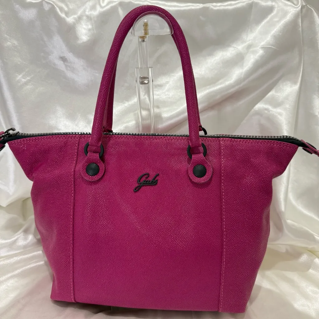 Gabs Italian Convertible Tote Bag G3 Plus Medium Cherry Pink Leather Chic Girly - Image 7
