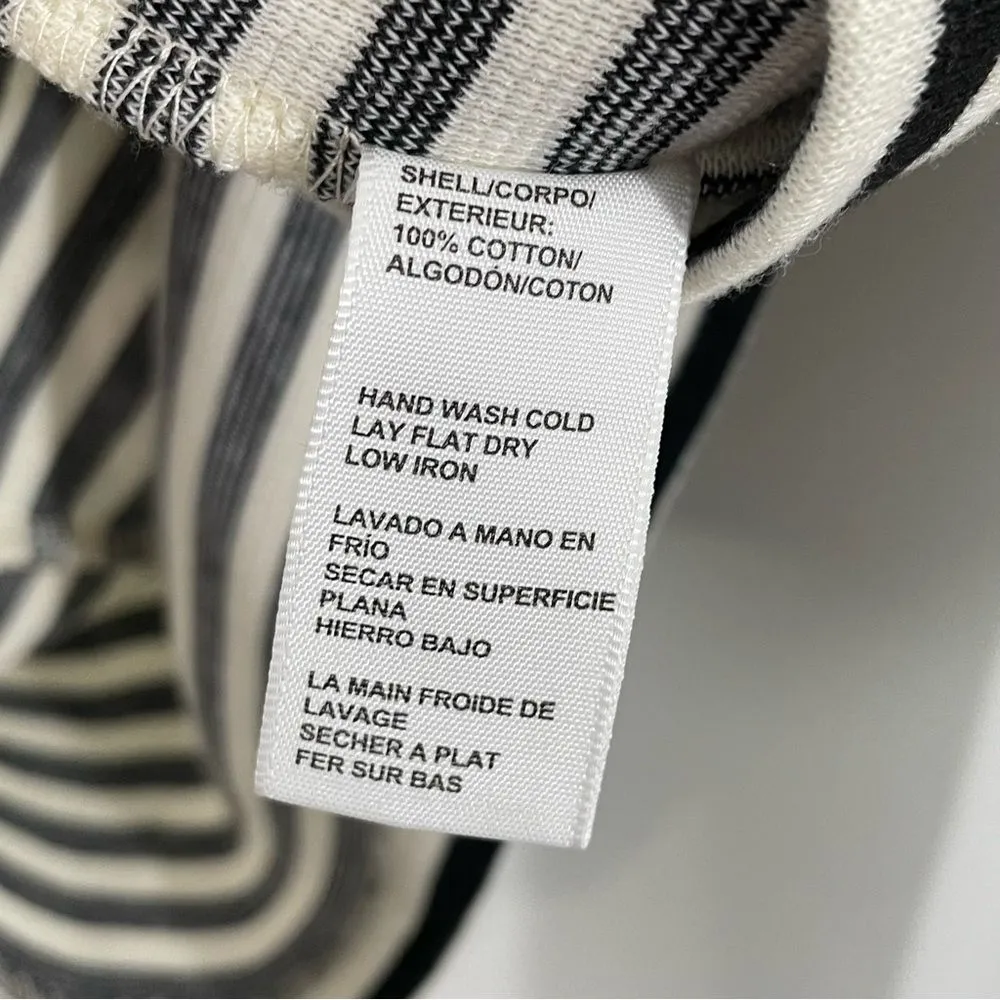 Rebecca Minkoff Talia Stripe Long Puff Sleeve Black and White‎ Women's Size XS - Image 5