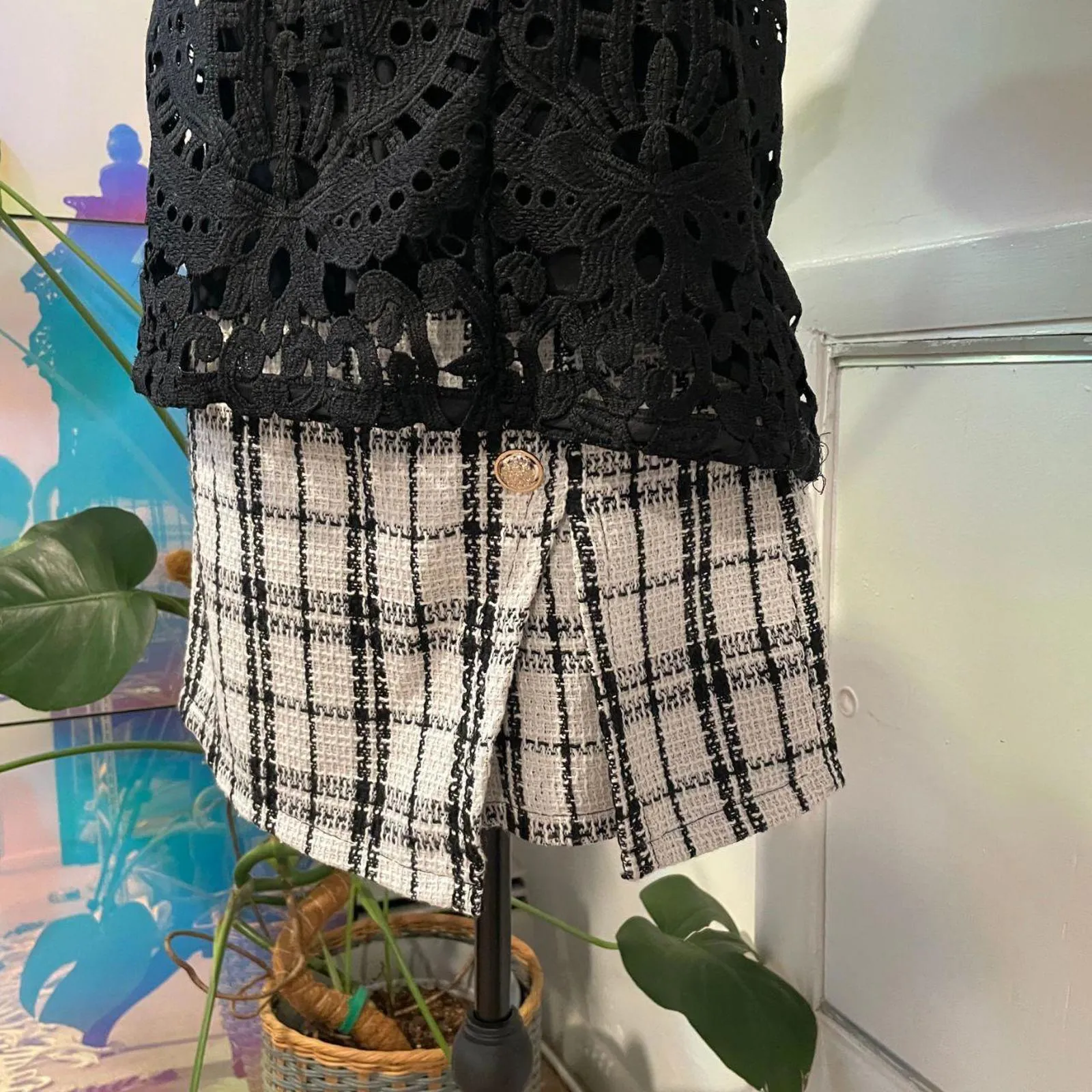 shein size medium plaid skort - Image 4