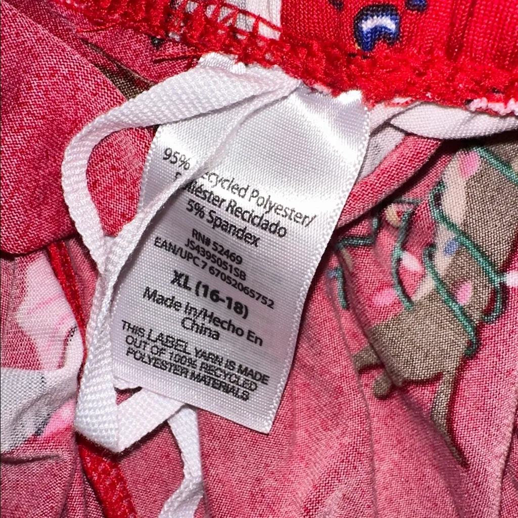 JOYSPUN Red Pajamas with dog & cat Christmas Print size XLarge new without tags - Image 4