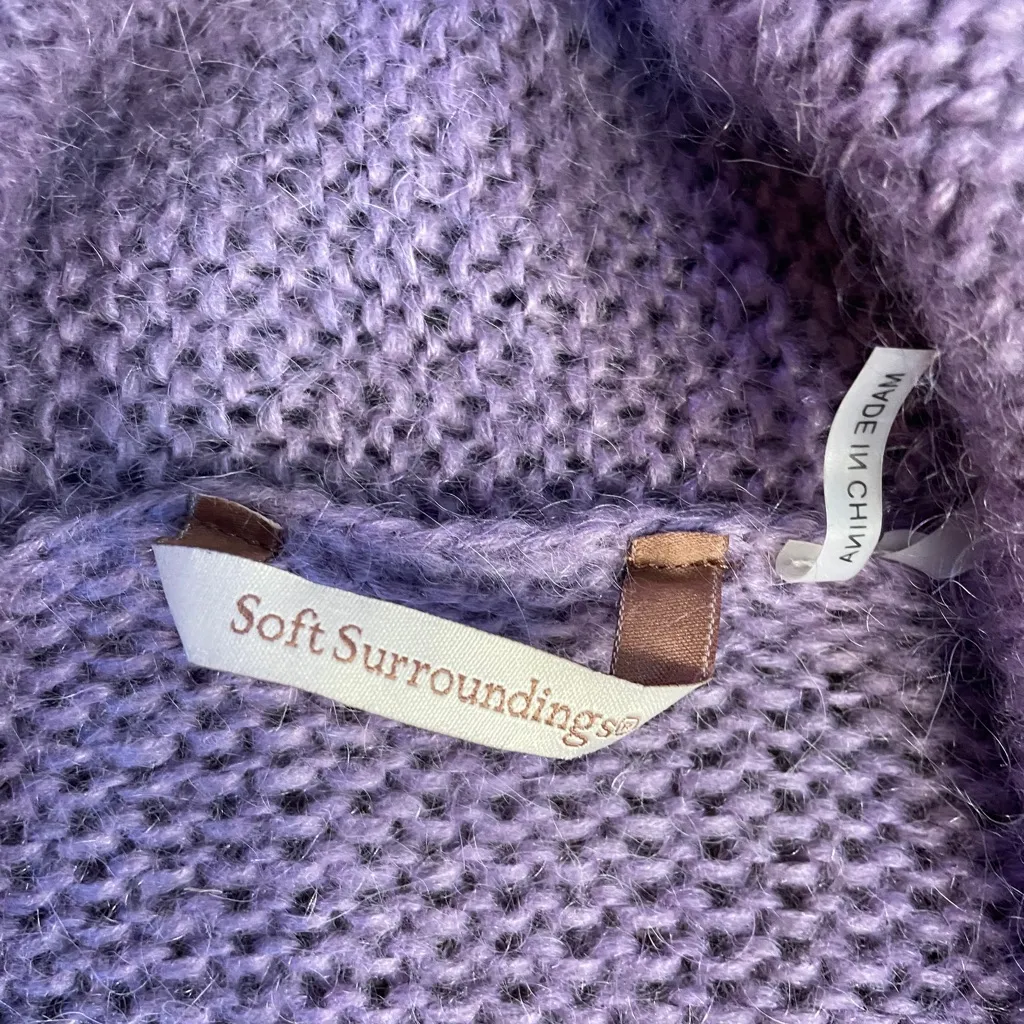 Soft Surroundings Telluride Topper Lavender Mohair Wool Open Duster - PS ๐งก๐ - Image 10