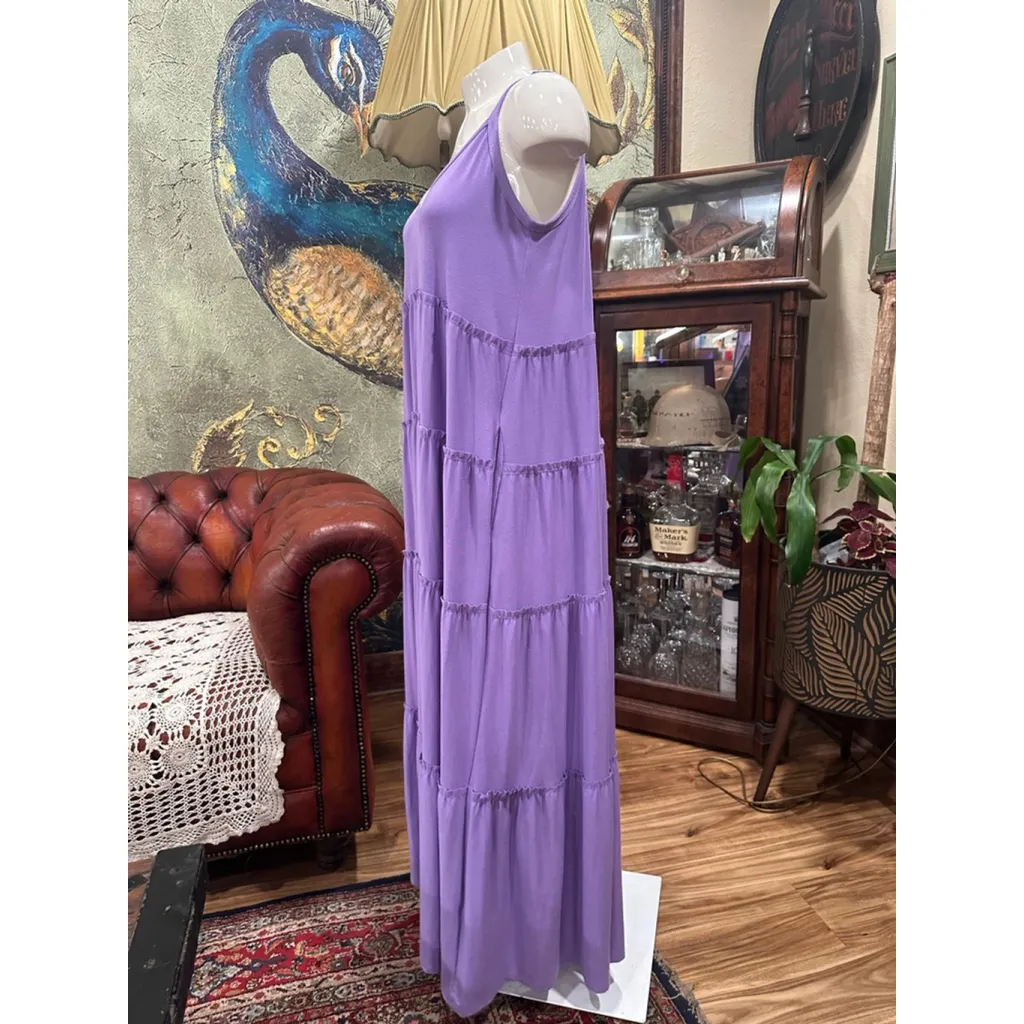 Zenana Maxi Dress Women's Size Small Purple Sleeveless EUC - Image 2