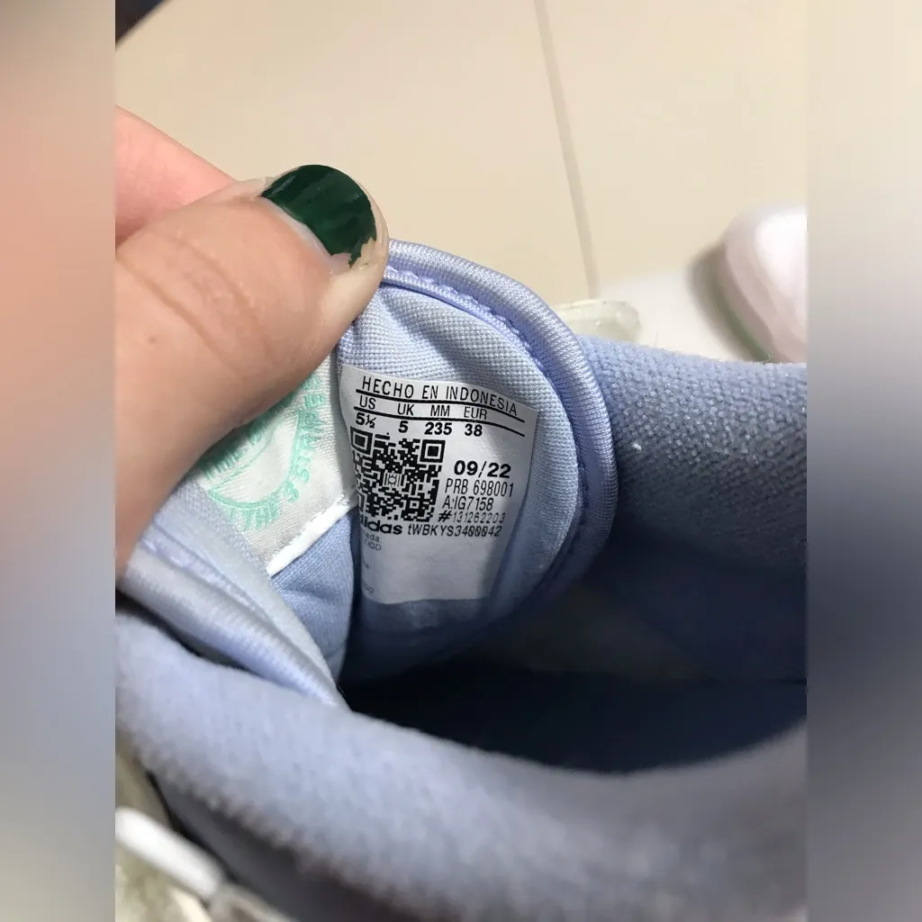 Adidas Forum Low Women’s 5.5 Sneakers White Mint Green Stripes Leather Casual - Image 10