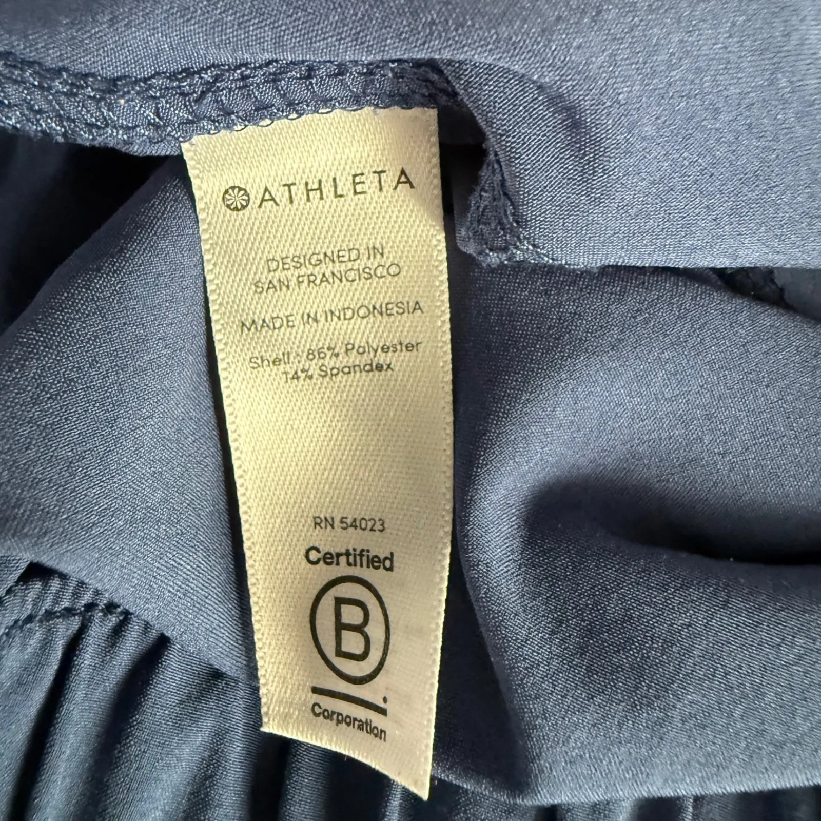 Athleta Skyline Paper Bag High Waisted Blue Pants Size 4 - Image 8