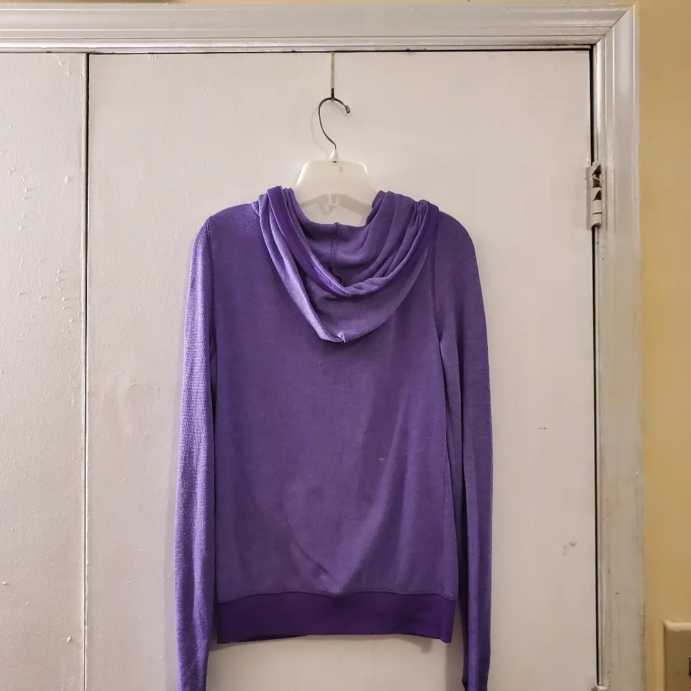 🔥SALE🔥PINK Victoria's Secret Purple Zip Up Hoodie XS - Image 6