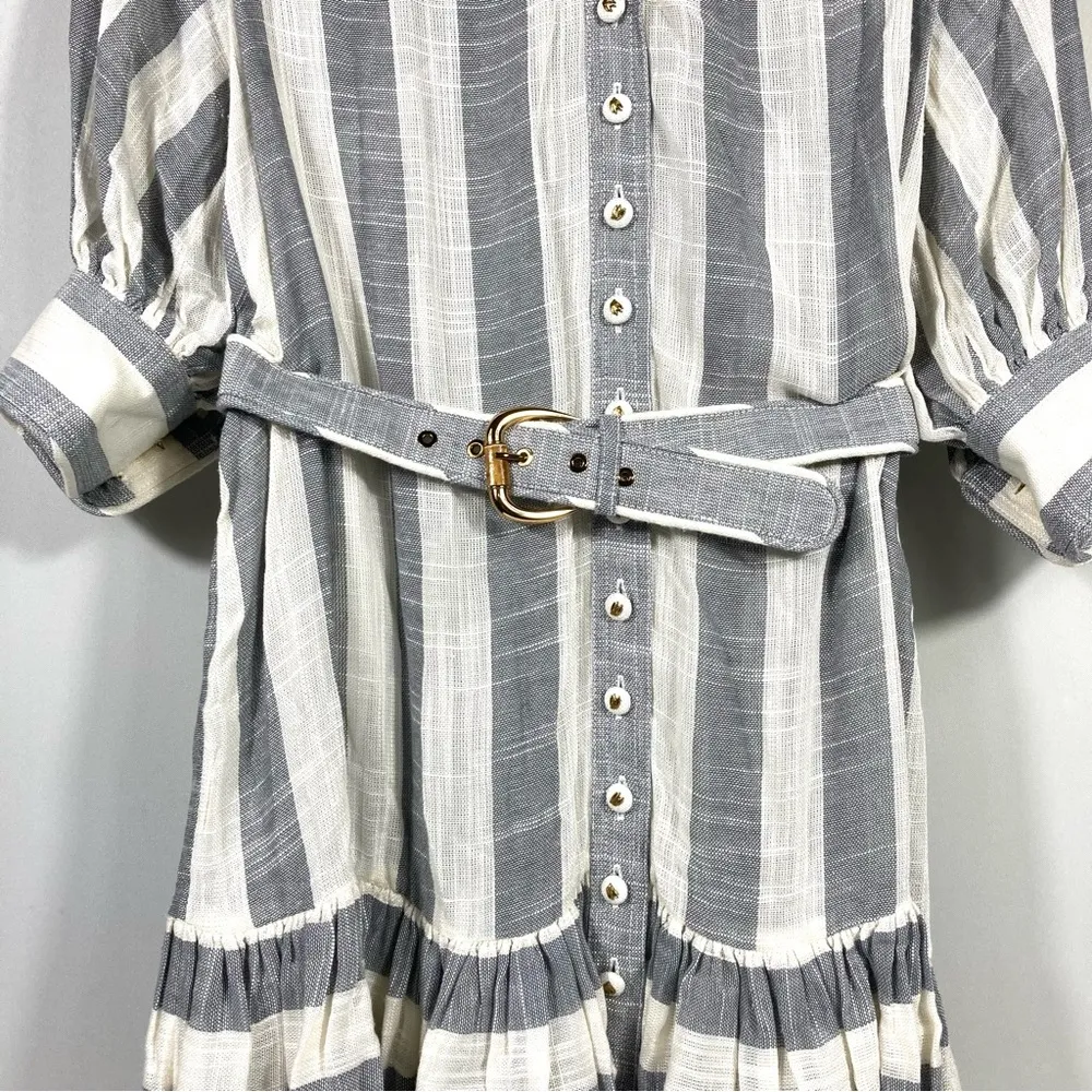 Zimmermann  Matchmaker Swing Stripe Button Up Mini Dress US 6 NWT - Image 12
