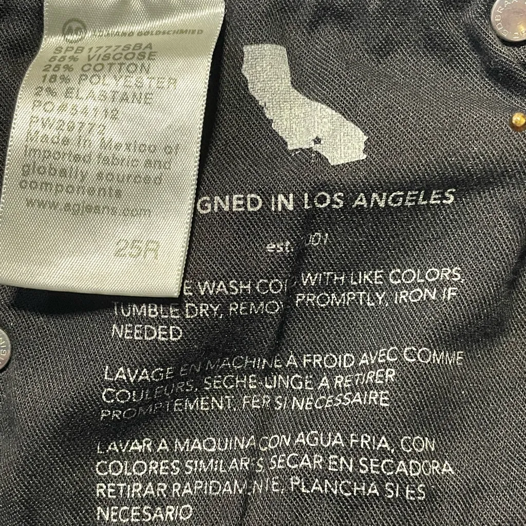 AG Adriano Goldschmied - Farrah Ankle High Rise Skinny Jeans Black Size 25 - Image 12