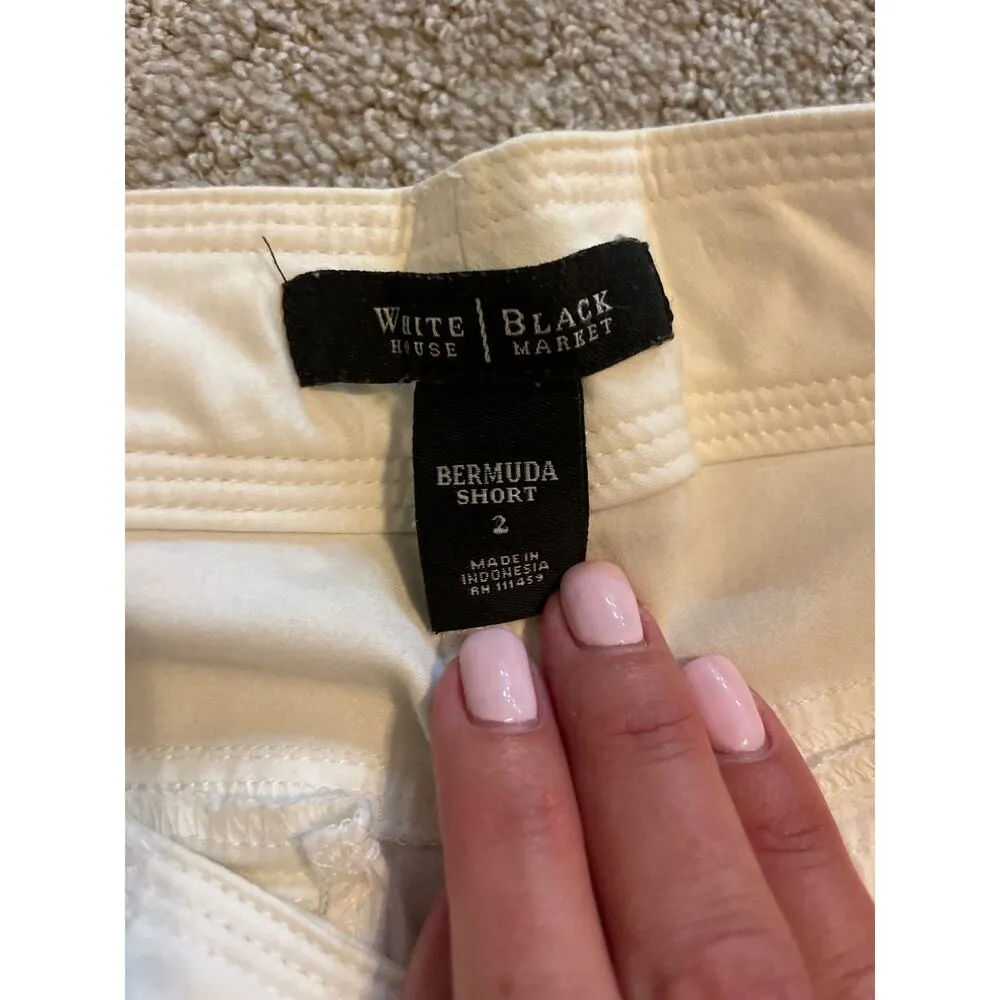 White House Black Market White Bermuda Shorts 2 - Image 4