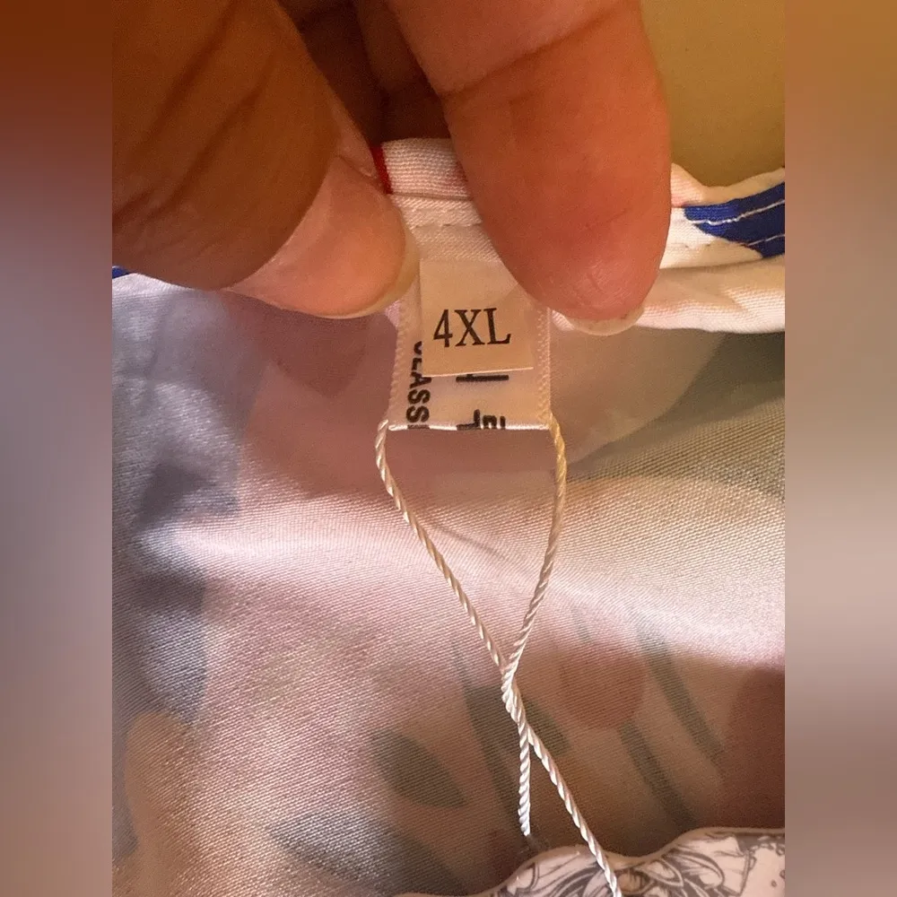 Classic & Best Love The Date Floral Midi Dress Puff Sleeve Size 4XL Summer Red - Image 13