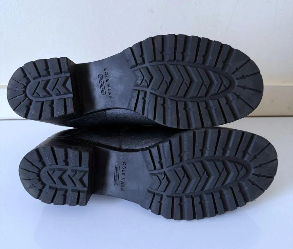 Cole Haan Women's Camea Leather Chelsea Combat Boots Black Size 9.5 B - Image 7