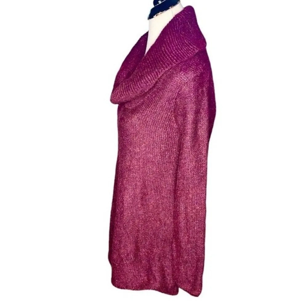 Modcloth Playing it Cowl Tunic Sweater Burgundy Size Small - Image 4