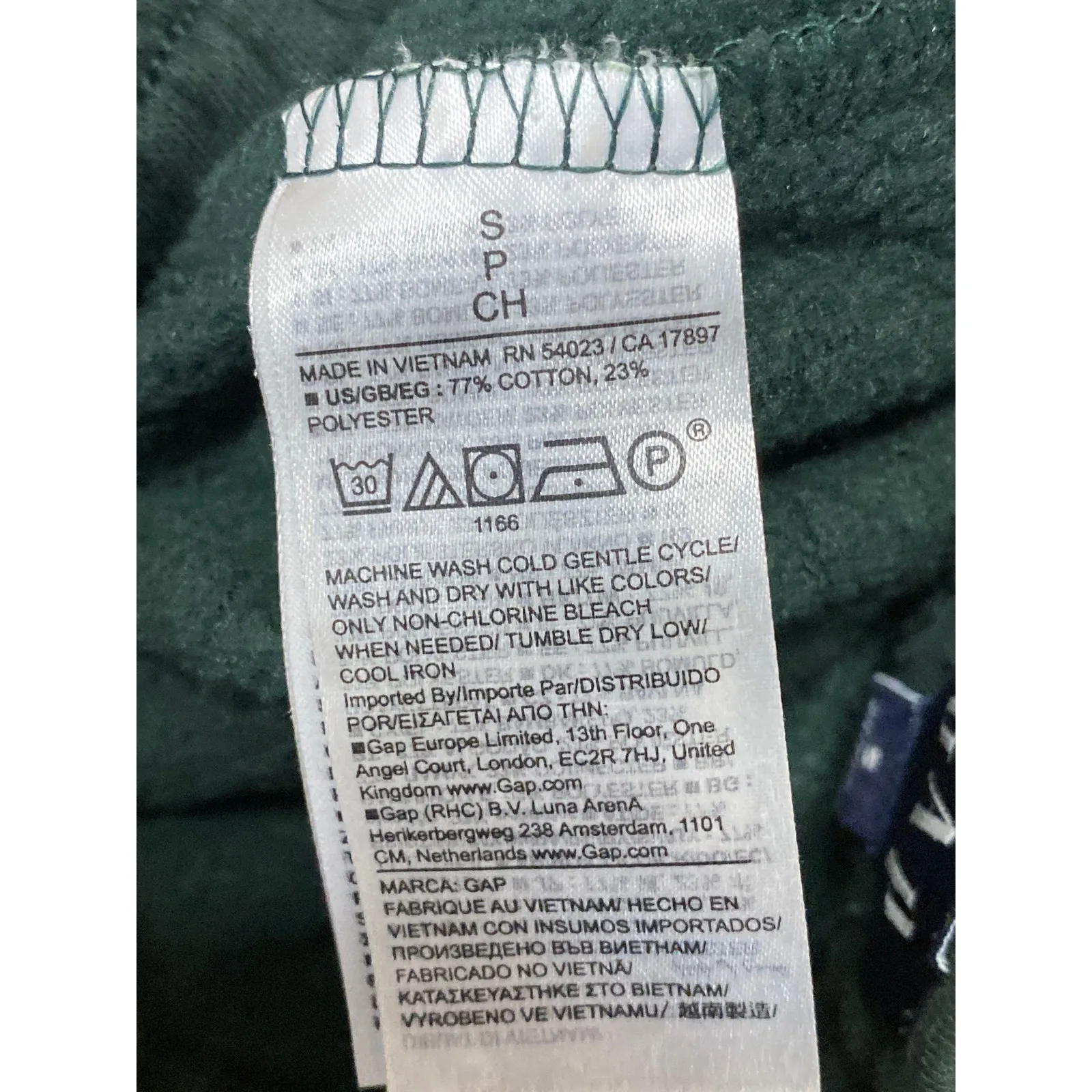 GAP Green Fleece High Rise Straight Leg Track Athletic Trousers Sweat Pants Sz S - Image 6