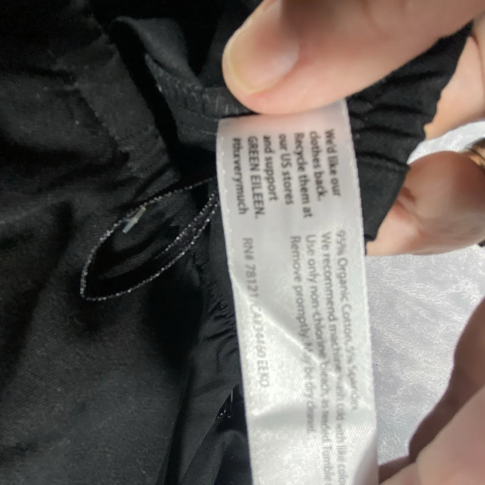 EILEEN FISHER WOMAN Stretch Ankle Pants 3X Black Pull On NWT‎ Organic Cotton - Image 12