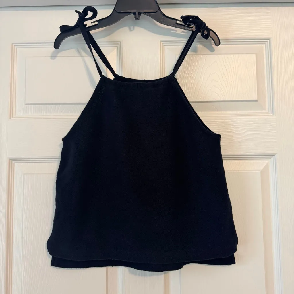 Madewell Tempo Tie Shoulder Halter Tank Top Size S - Image 2