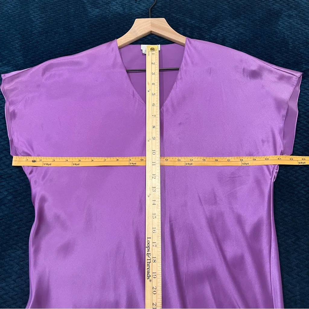 ICE Vintage‎ 100% Silk Purple V - Image 13