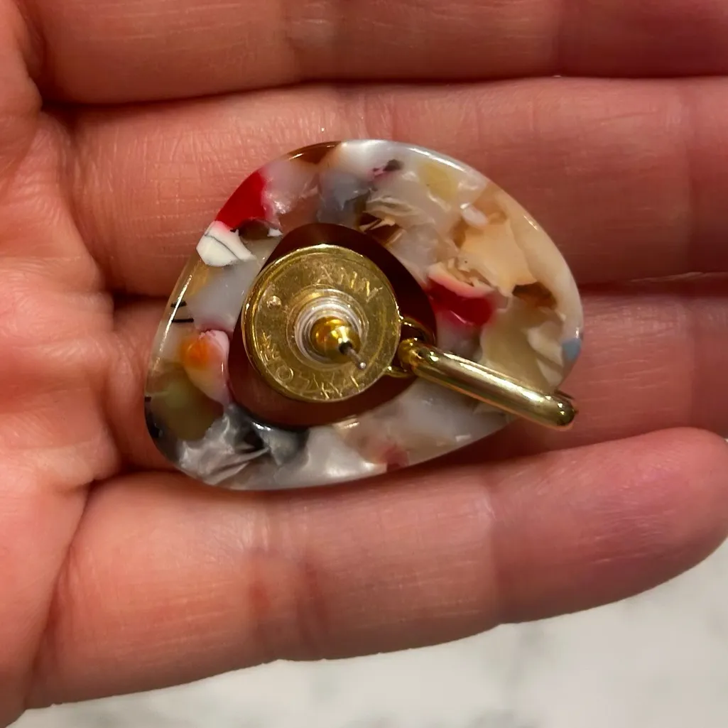 Ann Taylor Speckled Multicolor Resin Dangle Earrings - Image 3