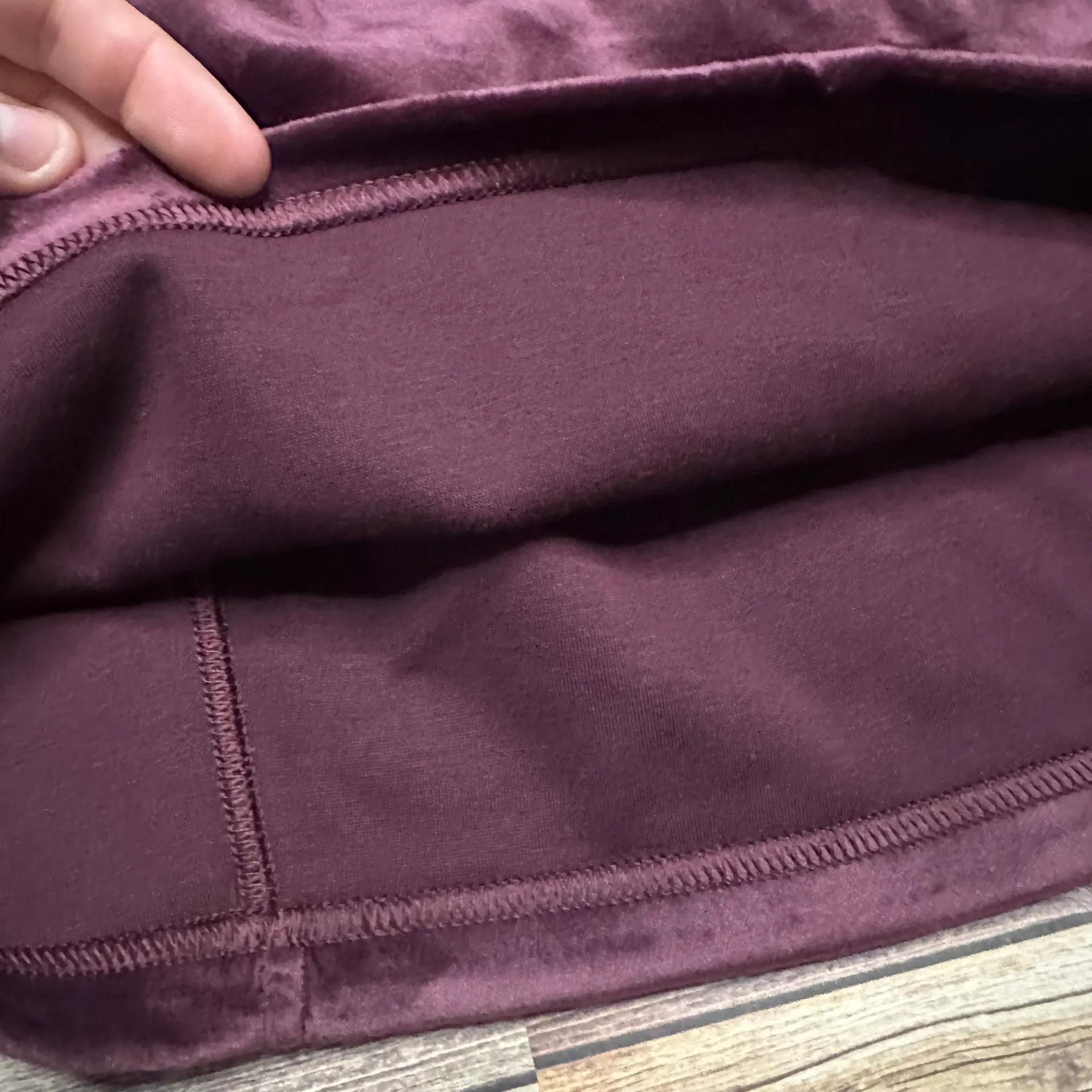 Scuba High Rise Mini Skirt Velvet NWT Size Medium (GARN) LW8AL9S - Image 10