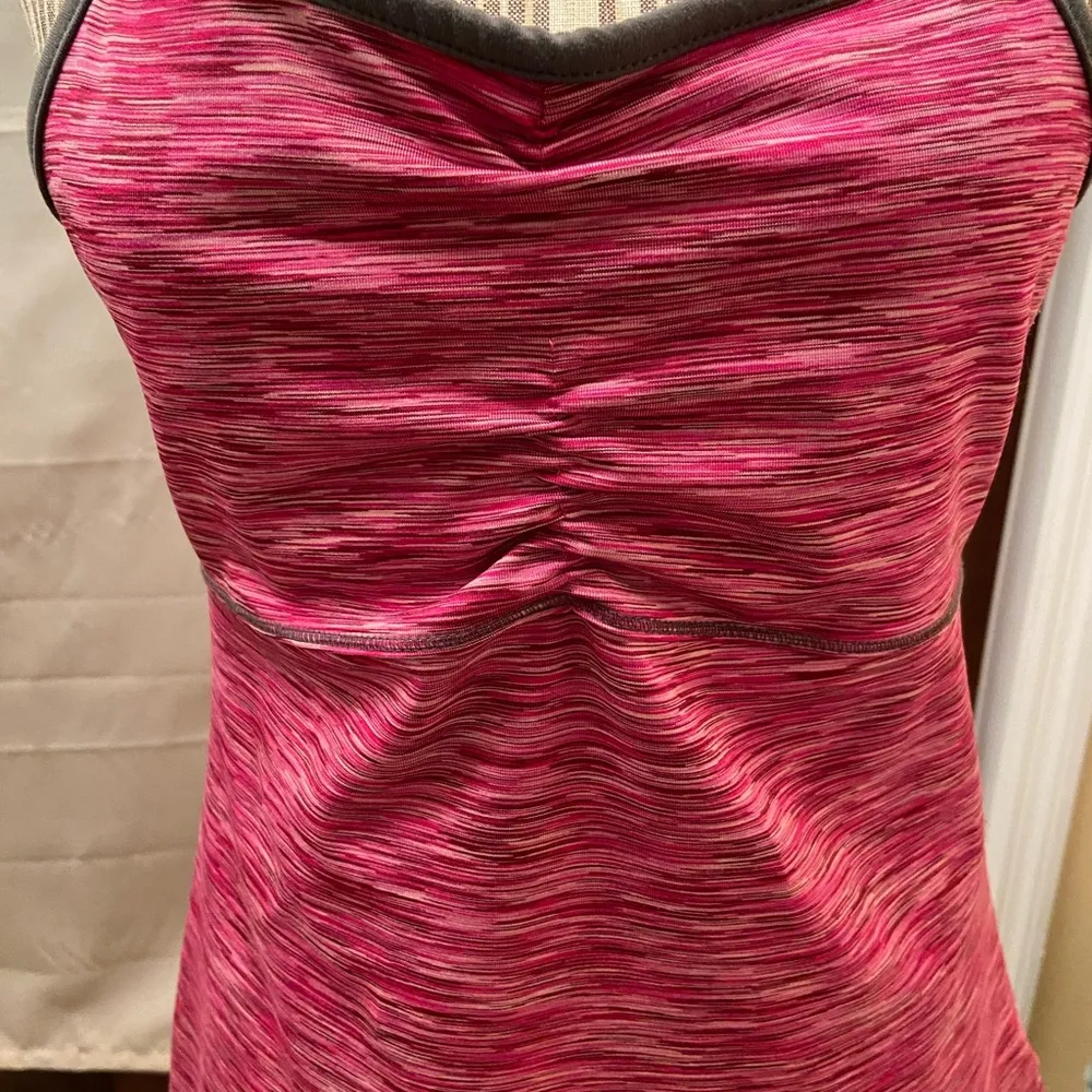 crisscross sleeveless Athletic pink rose Tank Dress - Image 6
