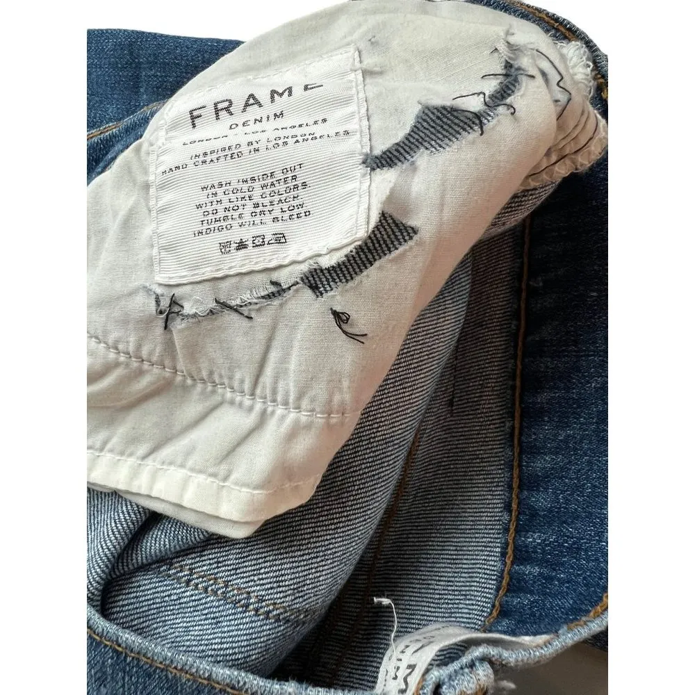 Frame Nouveau Le Mix Distressed Jeans Raw Hem Boyfriend Jeans Size 30 READ - Image 6